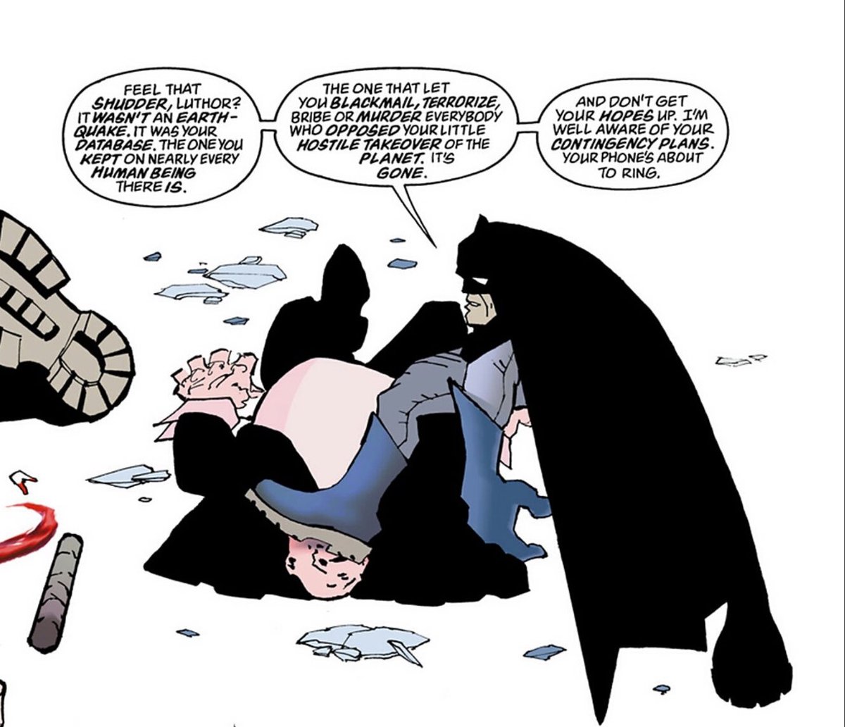 Such a quaint idea in 2001 that that database with everyone's info can just be blown up once and for all. #Batman #Privacy