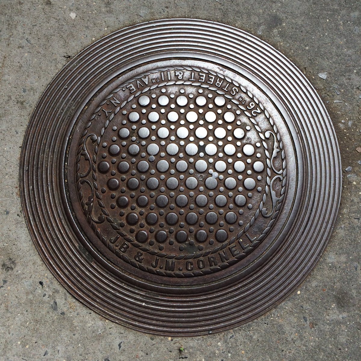 annotatedcity's tweet image. Coal chute cover on 5th Avenue.