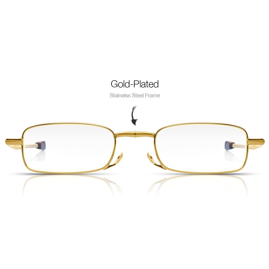 ReadOptics's tweet image. BEST SELLER: Gold Full Frame Compact Glasses - £25 +  FREE UK shipping #readoptics #folding #eyeglasses ➡️ ow.ly/nco9309xQhr   ⬅️