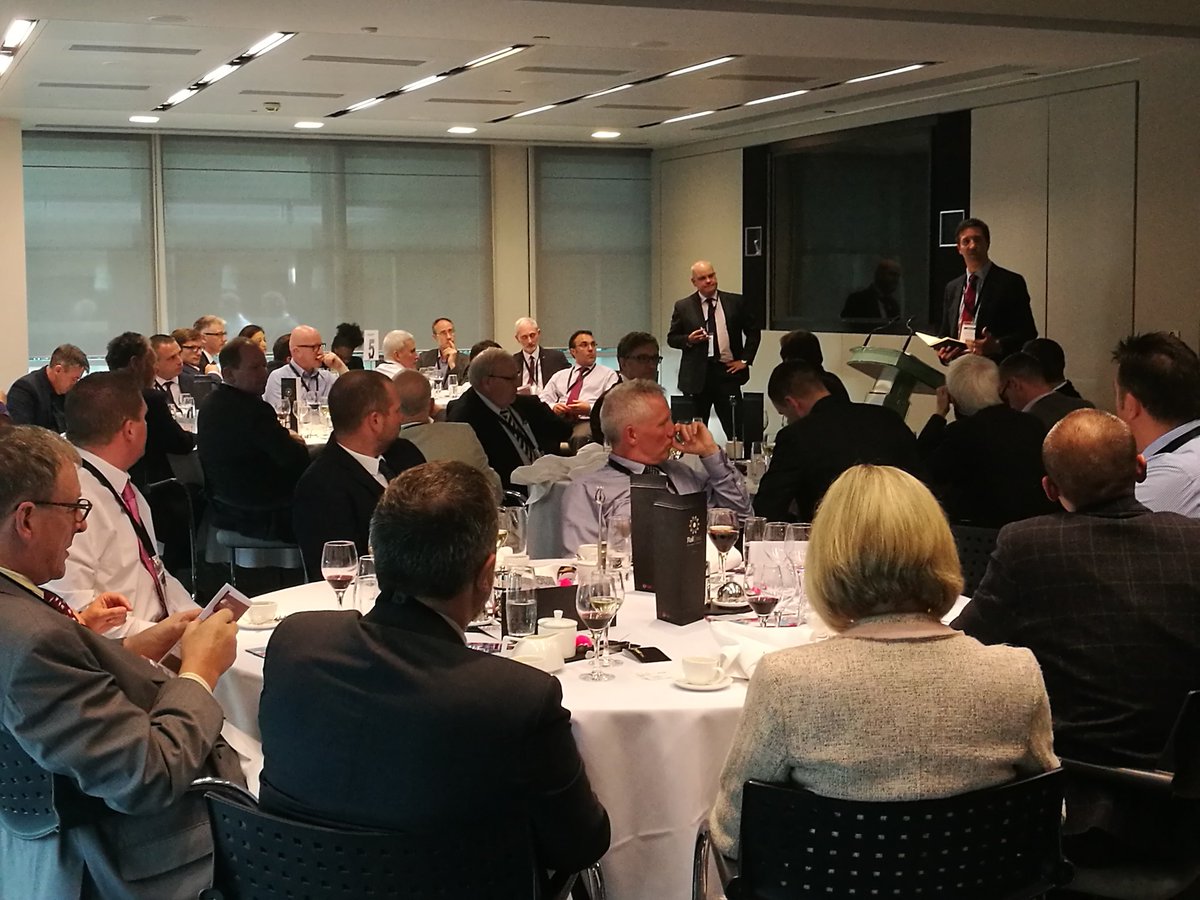 After a gorgeous three course meal - including banana cheesecake 👌 - guests are now giving their feedback on their roundtable discussions