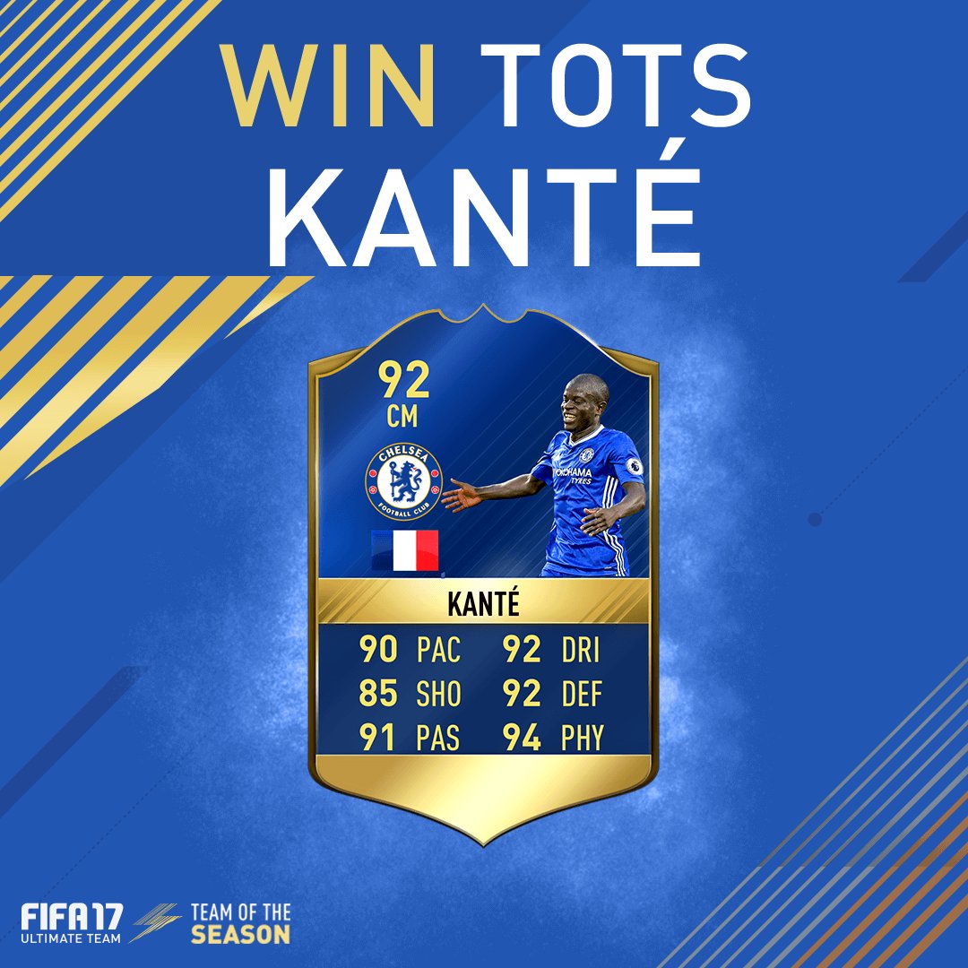 xboxuk's tweet image. RT and Follow for your chance to win #TOTS Kanté ⚽ Winner announced tomorrow 🏆