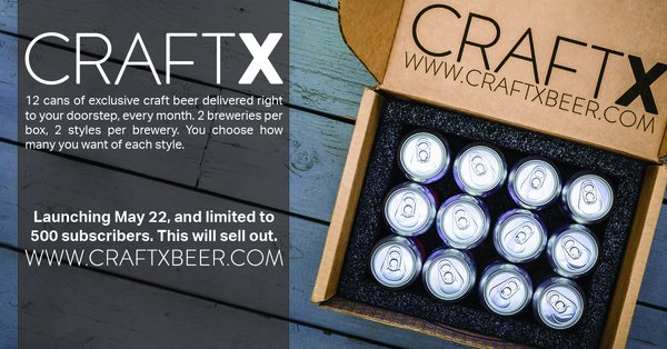 CraftX delivers exclusive, curated, craft beer monthly, for less than $5/pint. Launching today &amp; limited to 500 ppl. thndr.me/CKdnJB