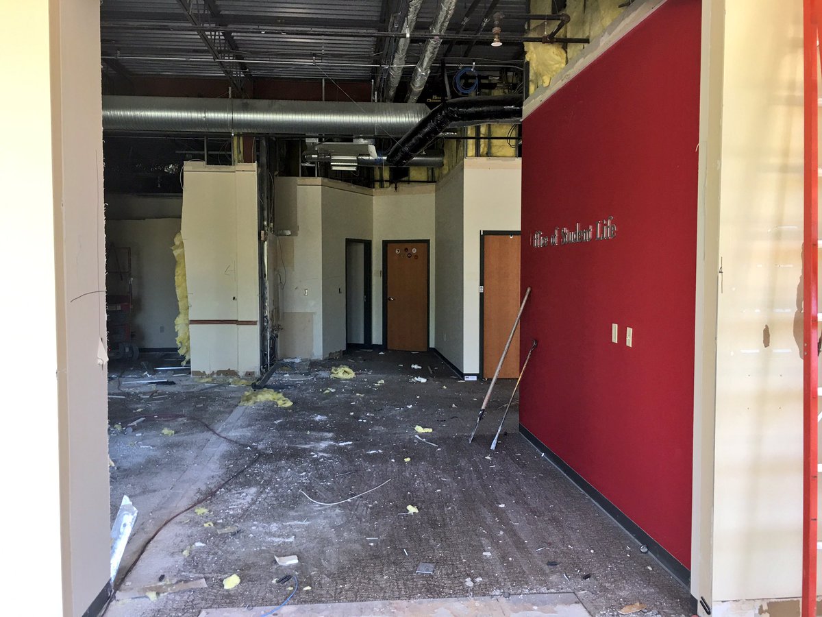 MaryvilleU's tweet photo. Donius University Center renovations continue 

🚧#MUSummerConstruction https://t.co/bx5nApI4eL