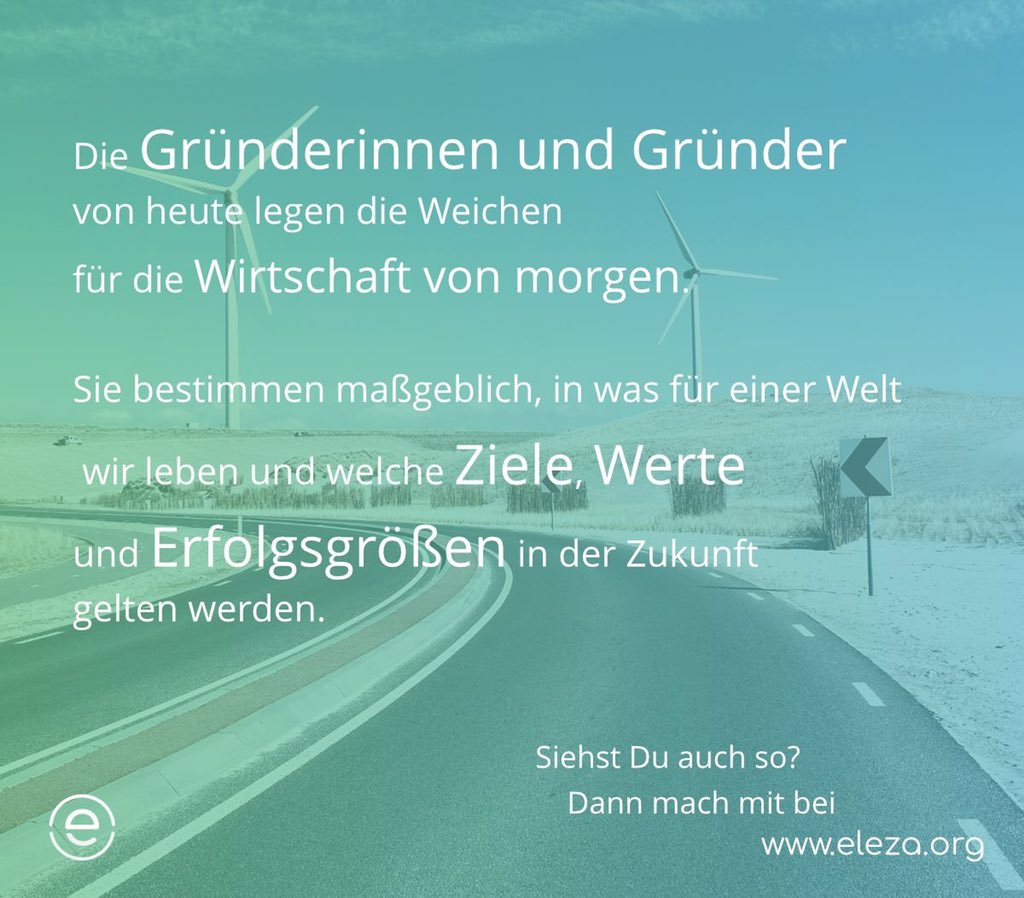 eleza_org's tweet photo. Siehst du genauso? Dann mach mit bei https://t.co/yapzWZTSBe #entrepreneurship #Nachhaltigkeit #Gründer #startup #zukunft #wirtschaft https://t.co/H39ywytRKI