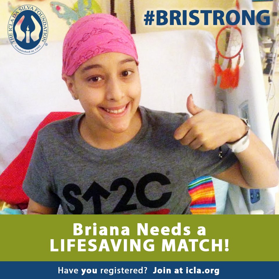 IcladaSilvaFdn's tweet photo. Briana needs a lifesaving #marrowmatch! #savealife #cancerawareness #childhoodcancer #bethematch #Bristrong https://t.co/yw7D4Zn33E https://t.co/sDVQ2VLRgX