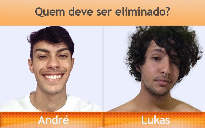 oficialbbt's tweet image. 2.700 votos! Quem você quer eliminar? #ForaAndré ou #ForaLukas? Vote oficialbbt.blogspot.com