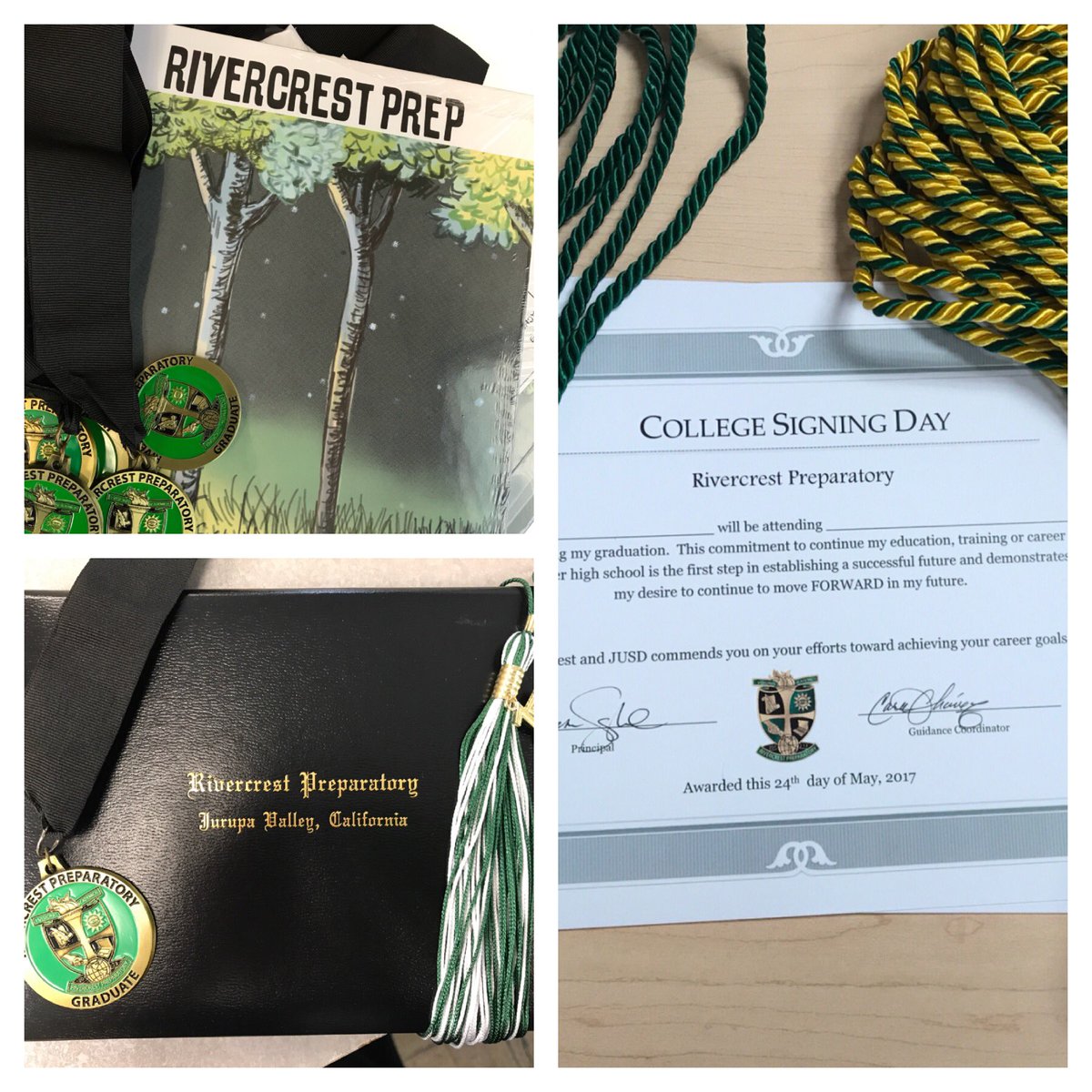 JSaugstadJUSD's tweet photo. It's beginning to look a lot like graduation. #collegesigningday #JUSDshares #rivercrestprep #RUSD #JUSD https://t.co/KPkLedAuSl