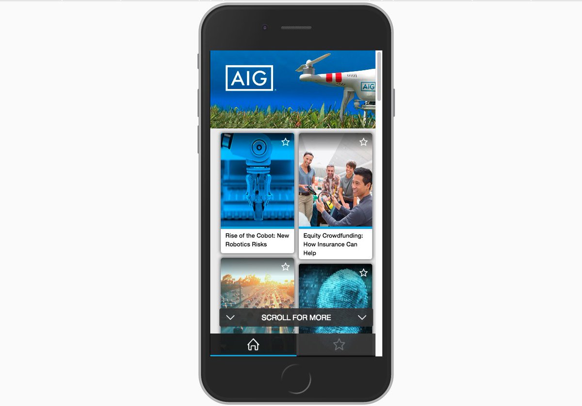 Zumobi's tweet photo. @AIGinsurance Strikes Gold at FCS Portfolio Awards: users read AIG articles w/in Zumobi’s custom Microzine solution https://t.co/V9WbEYULSF https://t.co/sWJope7Uy6