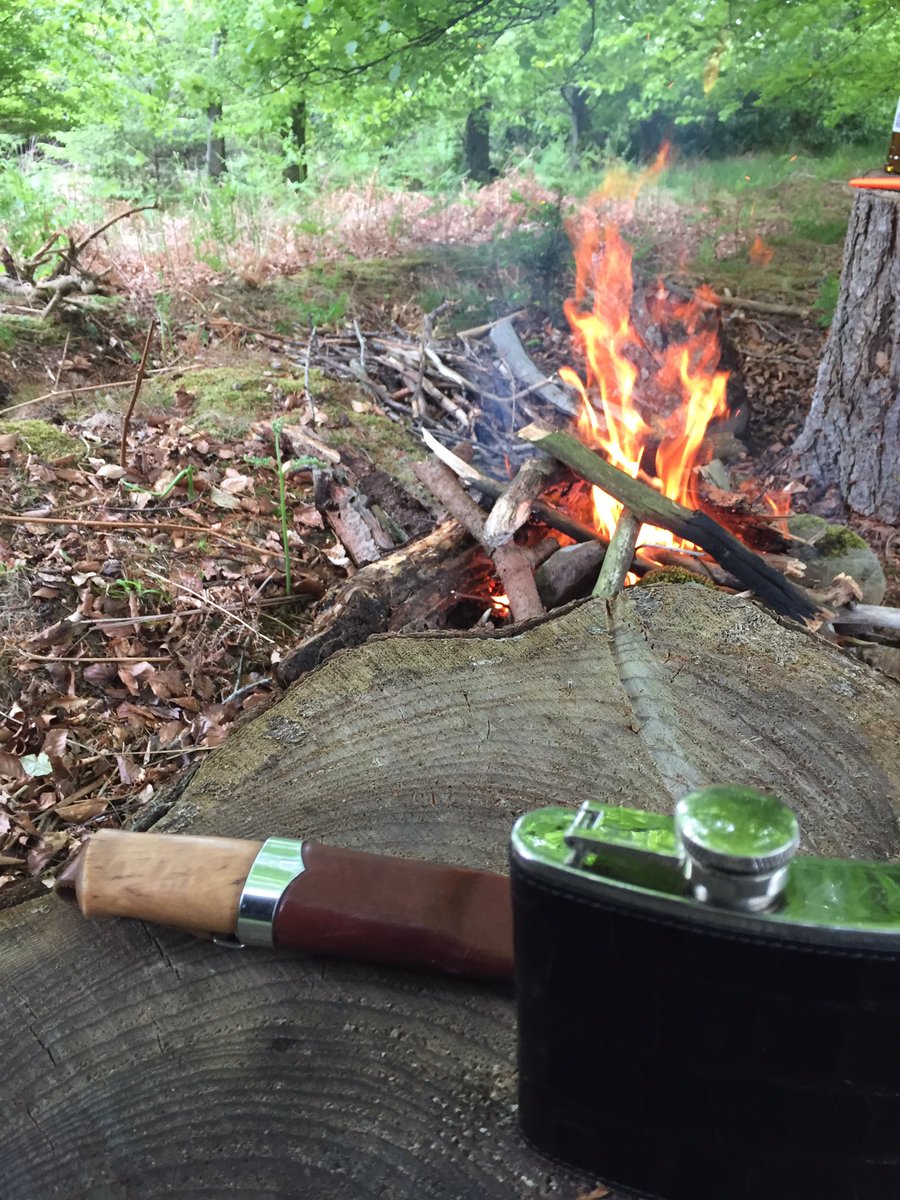 GilesKristian's tweet photo. Tent up. Fire burning. Thunder on the wind. https://t.co/Wz9IgM6tB0
