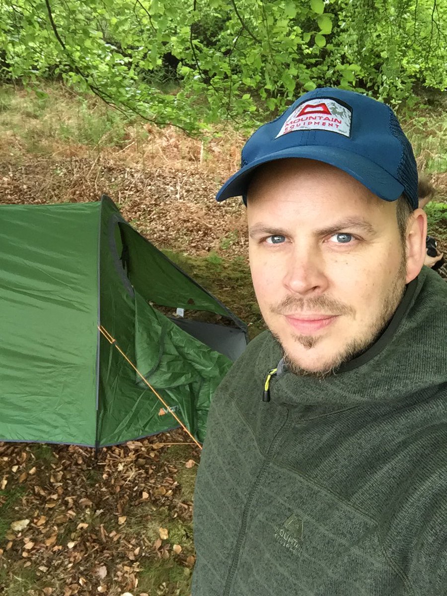 GilesKristian's tweet photo. Tent up. Fire burning. Thunder on the wind. https://t.co/Wz9IgM6tB0