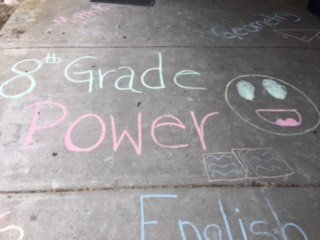 IMS_Guidance's tweet photo. Sidewalk art to support our students! #IMS2017SOLTESTING https://t.co/jNkMJSLFTf