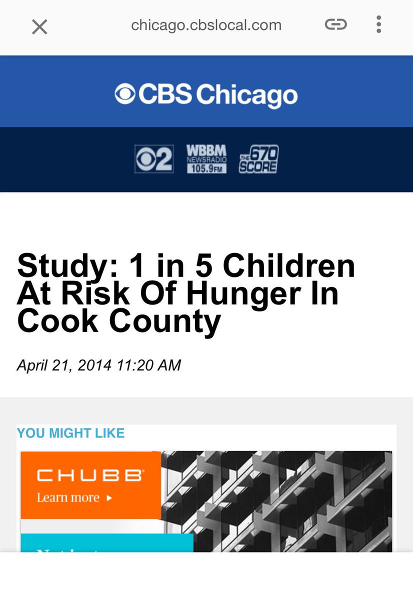 ChiTechSavers's tweet photo. One in five children are at risk of hunger #feedchicago #SaveChicago #SolveHunger https://t.co/J0ooE8OohK https://t.co/j1p1amydSv