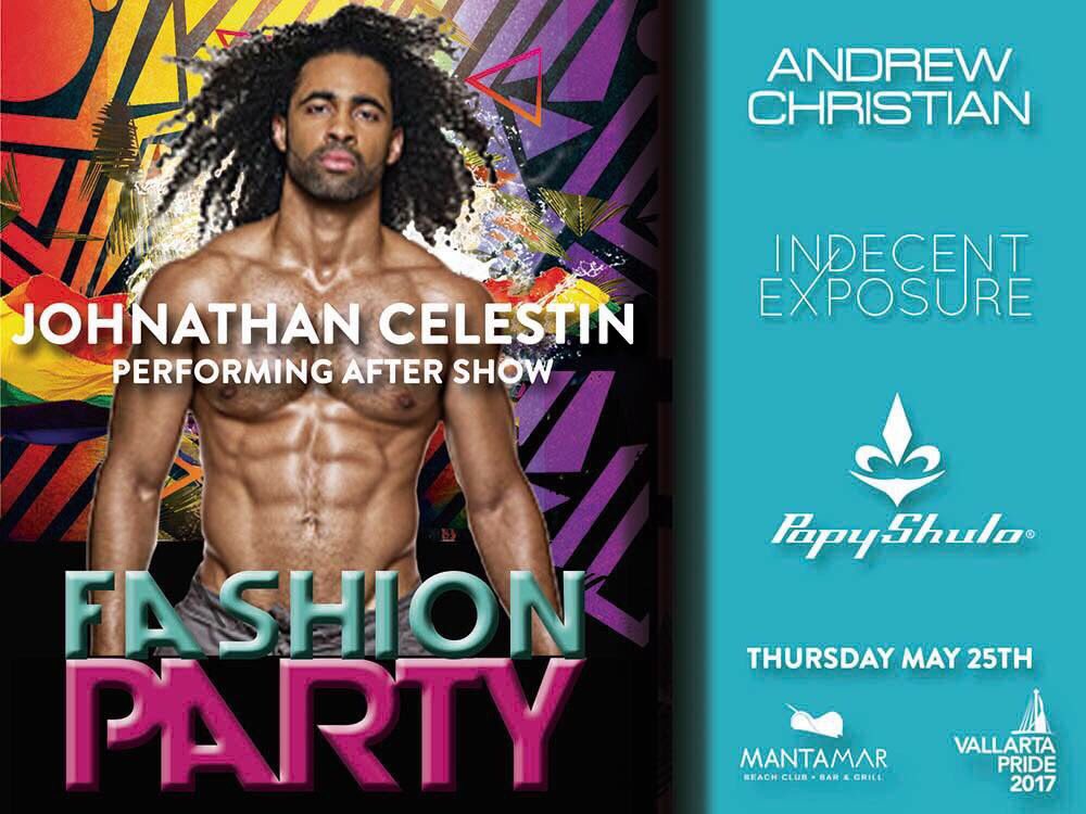 Este jueves en el marco de la semana #VallartaPride2017
FashionParty en #MantamarBeachClub 
ANDREW CHRISTIAN, INDECENTEXPOSURE, y PAPYSHULO