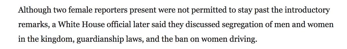 ericuman's tweet photo. So Ivanka had fabulous meeting about "female empowerment" in Saudi Arabia.

Female reporters were banned. 

https://t.co/Us1MLmjNRF https://t.co/nFAcn9df2K