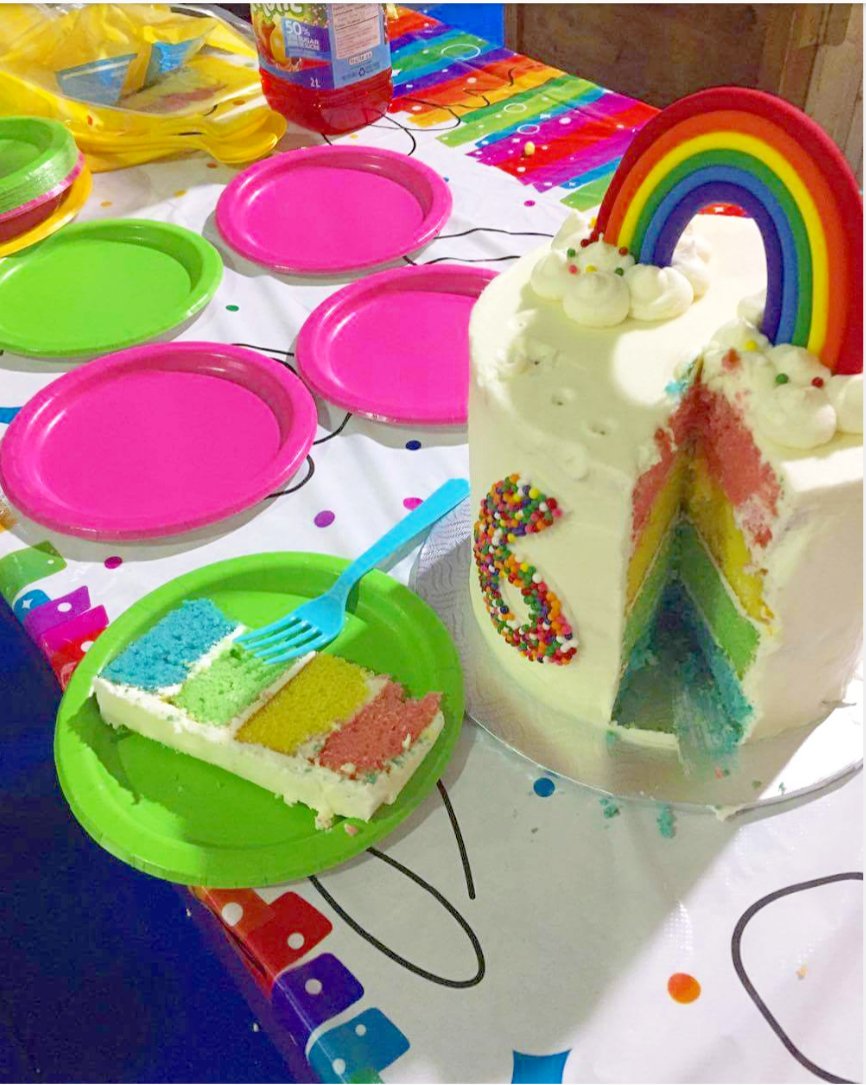 Er9cka's tweet photo. Rainbow Cake #rainbow #rainbowcake #sprinkles #birthday #baking #cake #dessert #decoration #catering #montreal #foodporn #cakeboss https://t.co/qYCrrryU8B