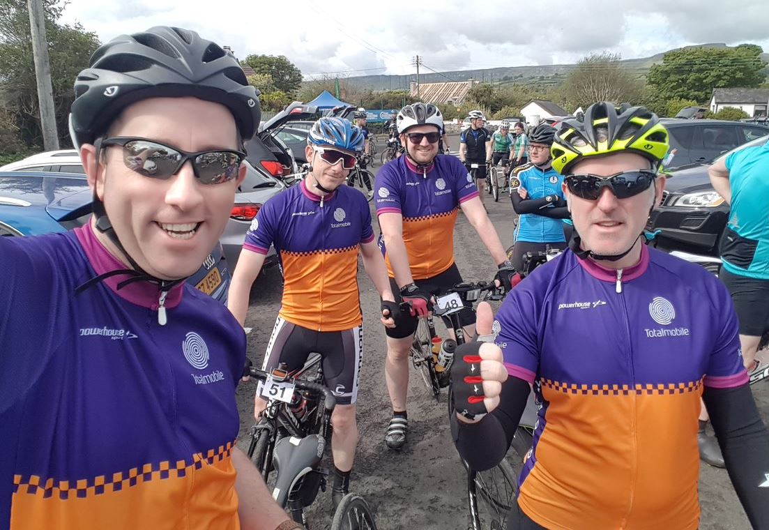 Totalmobile's tweet photo. Congrats to our cyclists who completed the 80k #SQSCycleChallenge on Sat. We came 3rd! We also raised a whopping £1540.83 for @NSPCCNI https://t.co/nvELa7BMvH