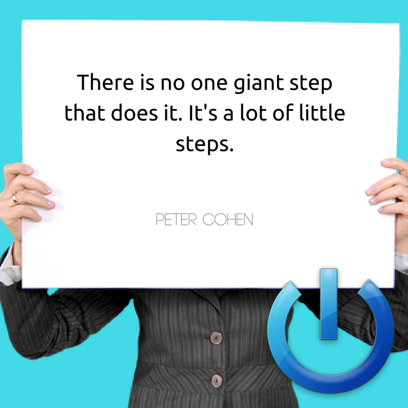 TotalEncore's tweet image. #MondayMotivation - "There is no one giant step that does it. It's a lot of little steps." Peter Cohen