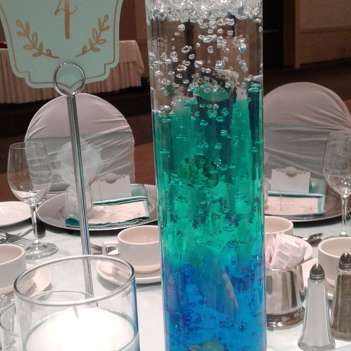 Our #beachtheme #centerpiece