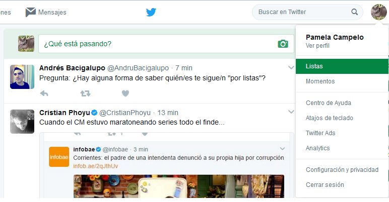 camperousky's tweet photo. @AndruBacigalupo Vas a tu perfil, clickeás "listas" y después "miembro de..." #TutorialesCamperousky #DeLaburarNiHablemos https://t.co/fbTGbl5M19