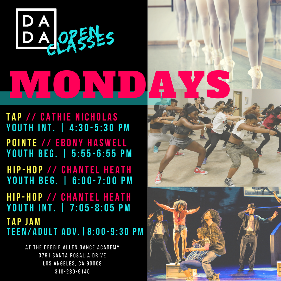 OfficialDADance's tweet photo. MONDAY #openclasses at #DADA!! #LAdanceclasses #LAdance #LAhiphop #hiphopclasses #LAtap #LAtapclasses #LAballet #LAballetclass #debbieallen https://t.co/A6ttb3yREp