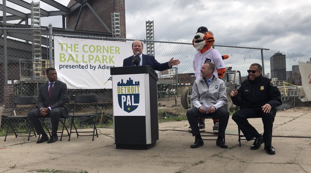 MayorMikeDuggan's tweet photo. Congratulations to @DetroitPAL and @adient on their new partnership for the upcoming Corner Ballpark located on Michigan &amp; Cochrane. https://t.co/w260SDxbVl