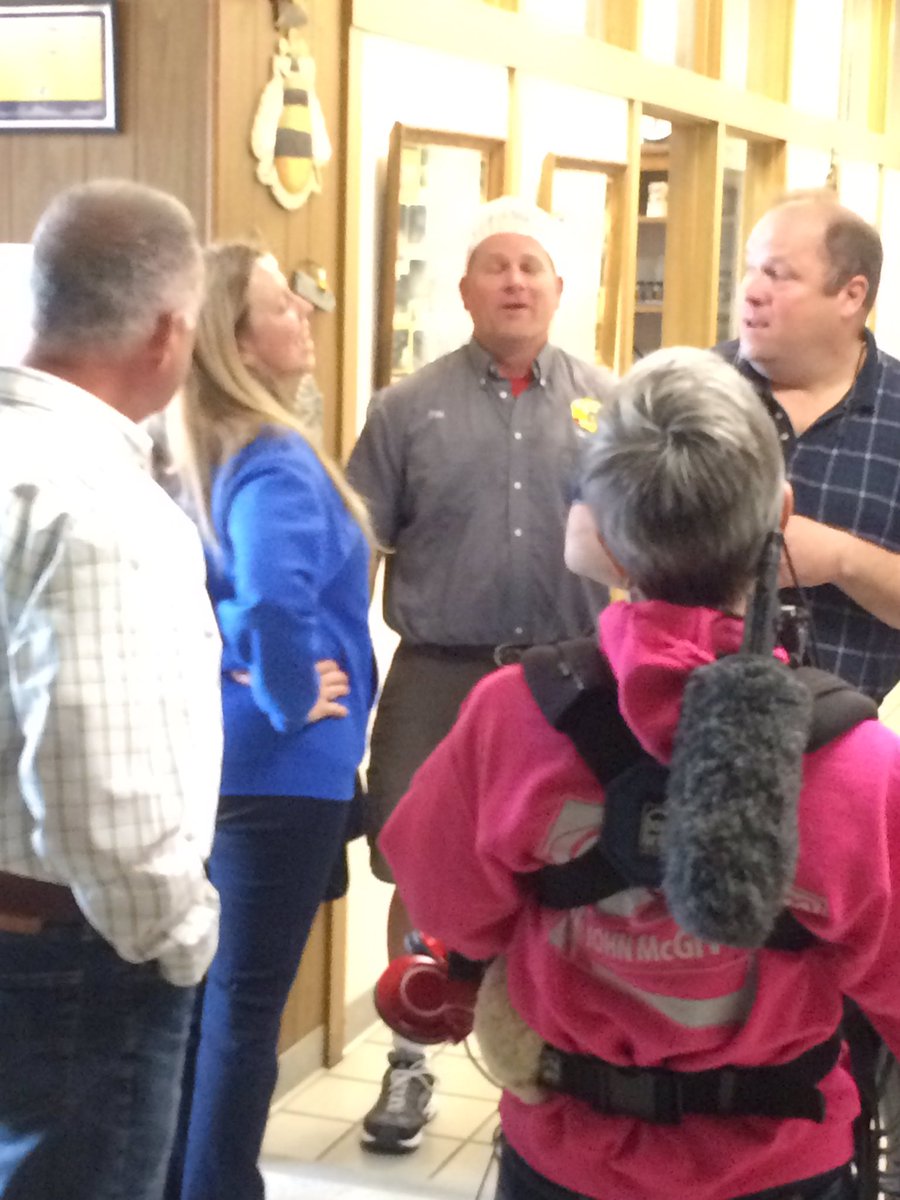 Haven_woods's tweet photo. Taping for Around the Corner with John McGivern happening today. First stop. Kallas Honey!!! #kallas. #honey #mcgivern https://t.co/S1gcx9j1R8