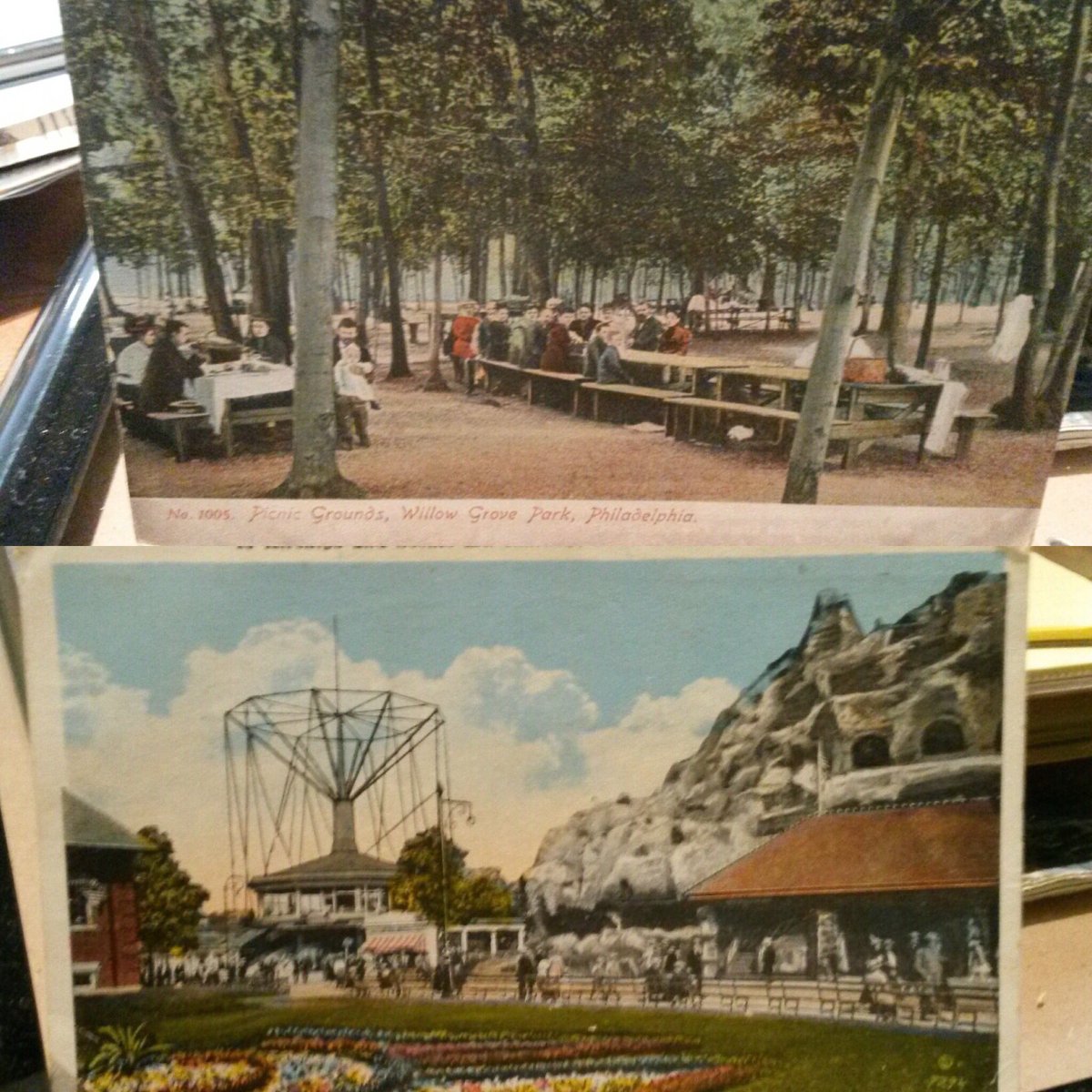 rusticandrefine's tweet photo. Greal old postcards from Willow Grove Park @rusticandrefine #willowgrove #willowgrovepark #keswickvillage #glenside #postcards #vintage #fun https://t.co/COyYJRKCQn