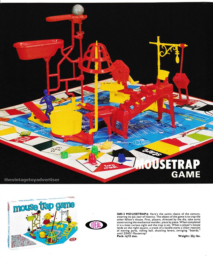 vintagetoyad's tweet photo. 1972 Ideal catalogue page for Mousetrap!
#70s #boardgames #Moustrap https://t.co/4HaAhey1tz