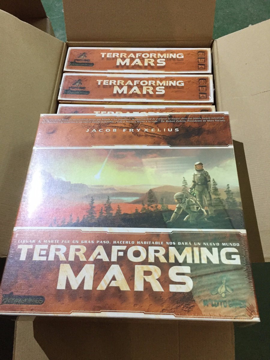 MalditoGamesES's tweet photo. Ya han llegado los Terraforming Mars. Entre Martes/Miércoles ya debe estar en todas las tiendas! https://t.co/8R6XvKtDGQ