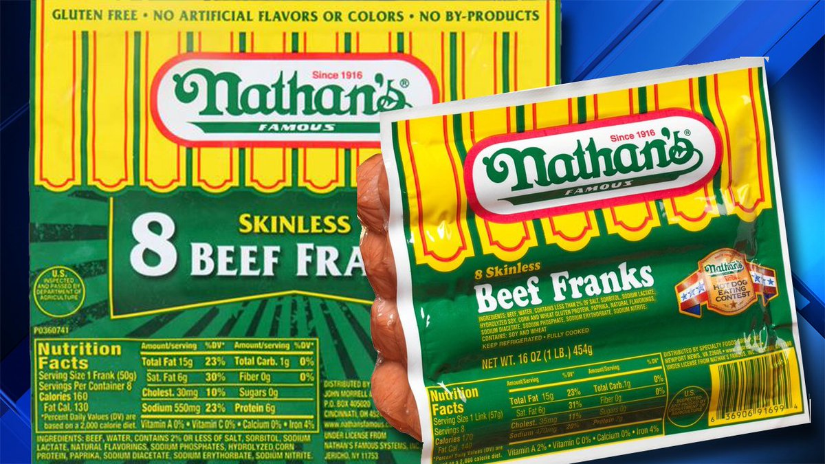 #Nathan's hot dogs issues recall due to possibility of metal found in packaging bit.ly/2qcbrG4 https://t.co/WwW2uk1tav