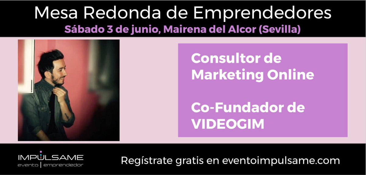 BlasHerrador's tweet photo. 🚀 El 3/6/17 con @videogim en mesa redonda junto a #3ants, #Covertable y más en el III @eventoimpulsame .
+INFO ➡ https://t.co/5ycw2EW8oe https://t.co/HdnaQ3ETvq
