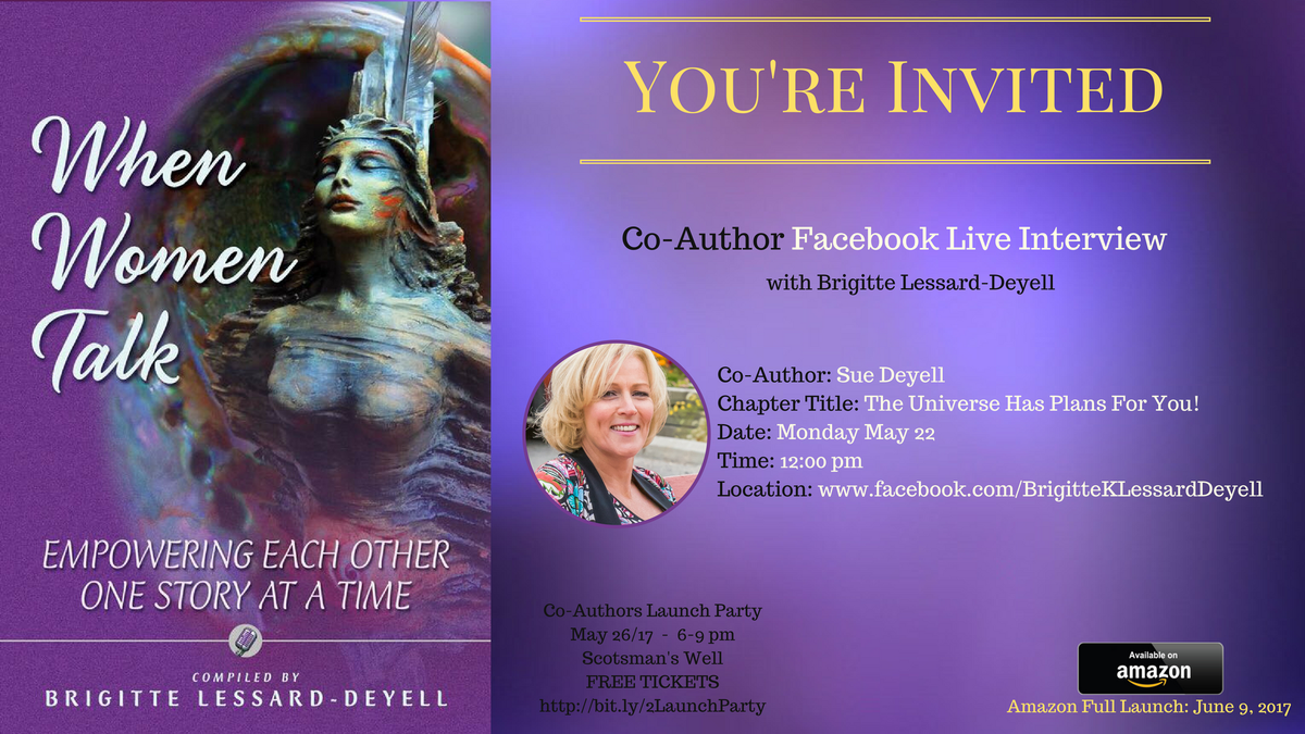 thestorywarrior's tweet photo. Watch my live interview today at noon today with co-author and celebrity @suedeyell ~ Watch live https://t.co/5vlDzyjbtF  #WhenWomenTALK https://t.co/n6NxtUtlXm