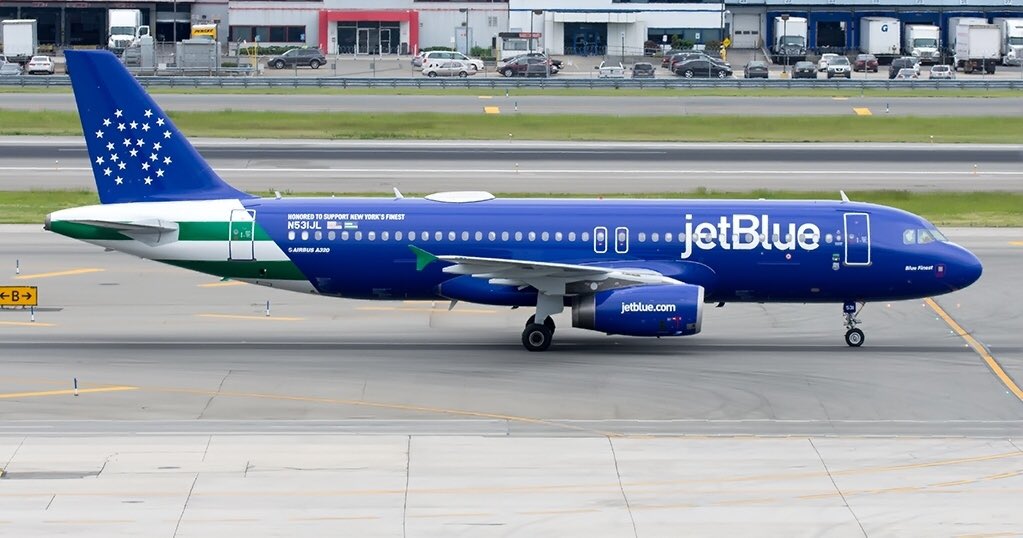 ANTHONYDESPO's tweet photo. Thank you @JetBlue for always supporting #lawenforcement & for honoring the @NYPDnews #Finest w/ your newest jet #BlueFinest #classact https://t.co/cWY4lbCTHy