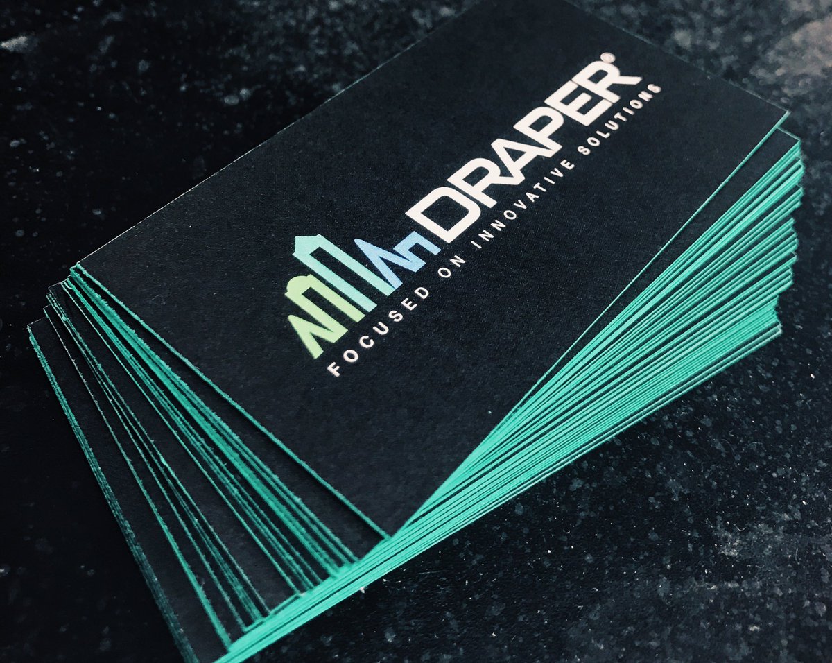 We love when clients want to go the extra mile to make their business cards stand out. Edge painting is so fun to play around with!