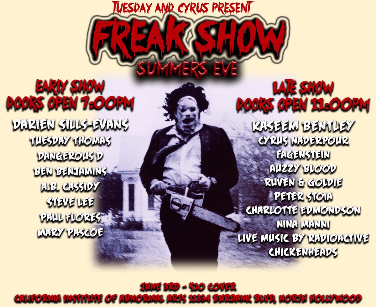 MaryPascoe's tweet photo. Ooh, #FreakShow is coming up! Come see me fly my freak flag! 👽🤖👾 

#comedy #music #freaks #show #funnysongs #comedians https://t.co/NCeRpU61EH