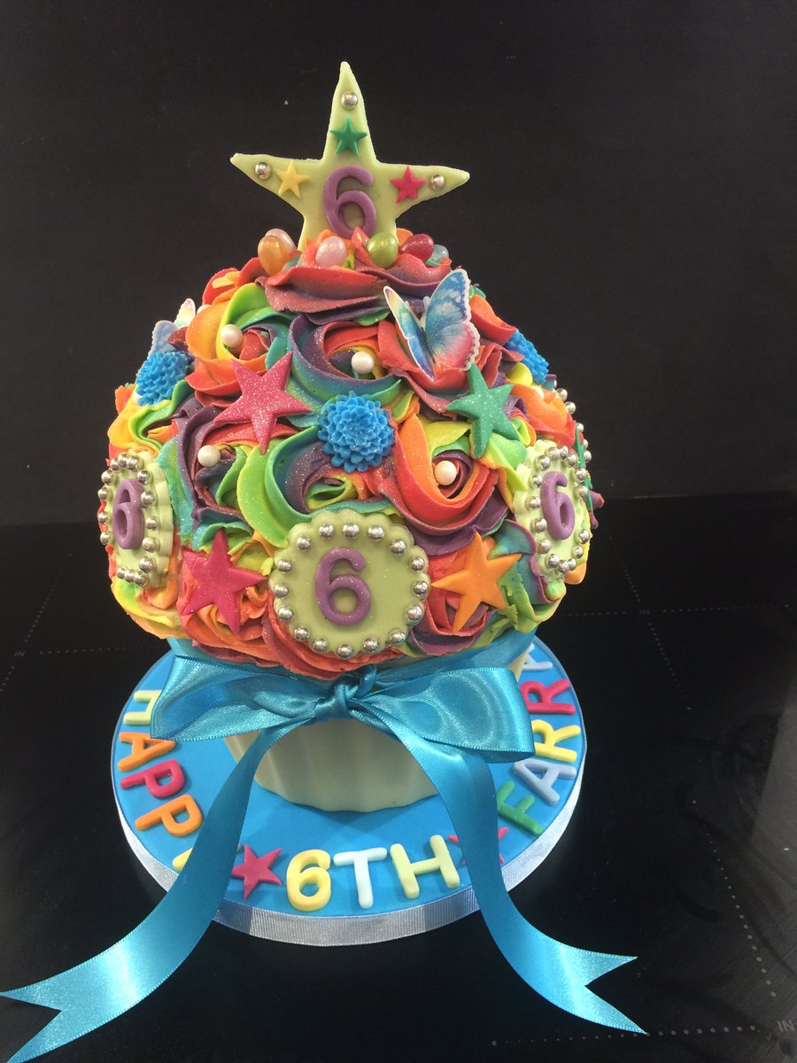 Giant #rainbow #cupcake