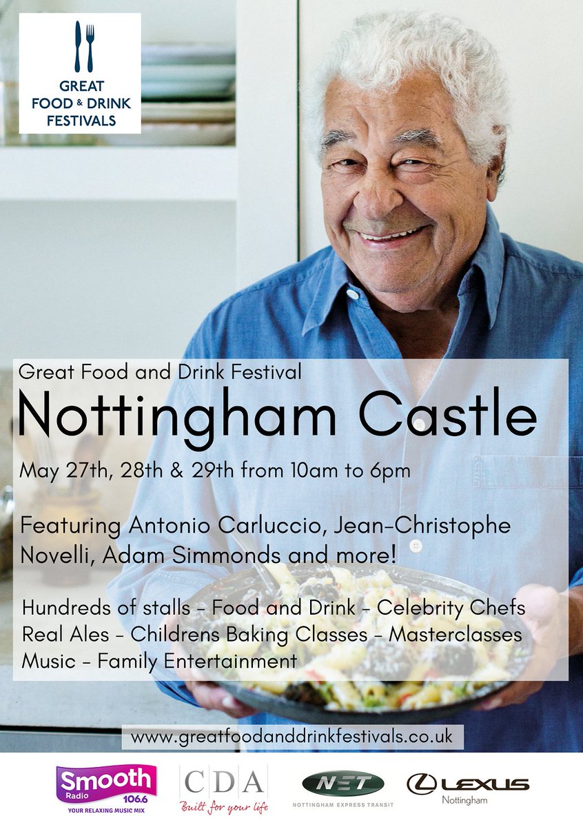 VisitNotts's tweet image. Dozens of divine delicacies &amp;amp; @CookCarluccio await @NottmCastle Great Food &amp;amp; Drink Fest - indulge &amp;amp; get inspired! experiencenottinghamshire.com/whats-on/great…