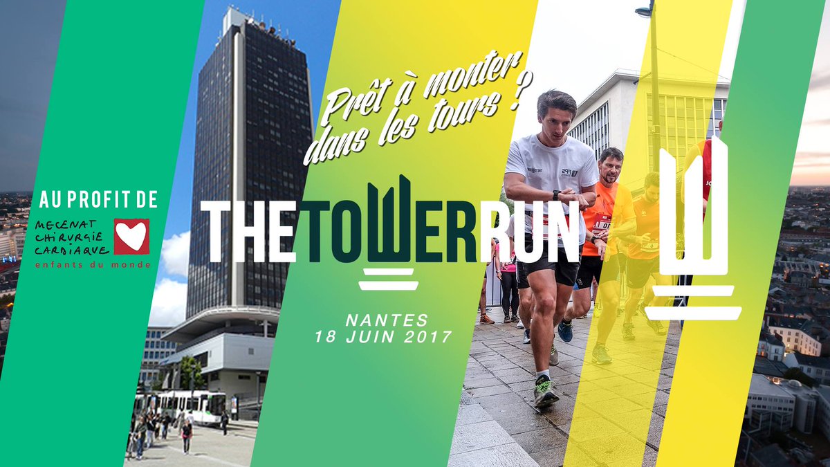 mecenatcardiaqu's tweet photo. Inscrivez-vous vite le 18 juin pour @TheTowerRun #Nantes, la #courseverticale fun et solidaire au profit de MCC 🏢❤https://t.co/BPqrAJx3o2 https://t.co/c4AF13FxQY