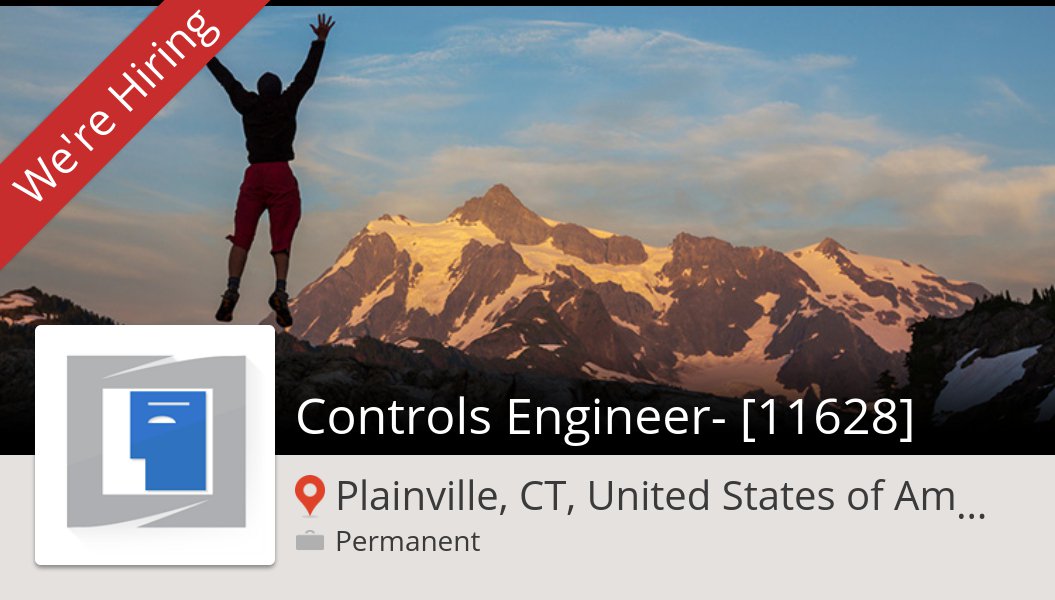 LutechSteven's tweet photo. Controls Engineer- [1... (Plainville, CT, United States of Amer...) at LutechResources #job https://t.co/irSNlKBTwM https://t.co/6McQiAnR3N