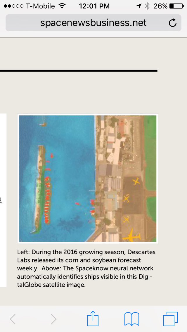 spaceknow's tweet photo. #spaceknow #neuralnetwork in action over #maledives https://t.co/tE0vY5cdGM https://t.co/VnRloyECQJ