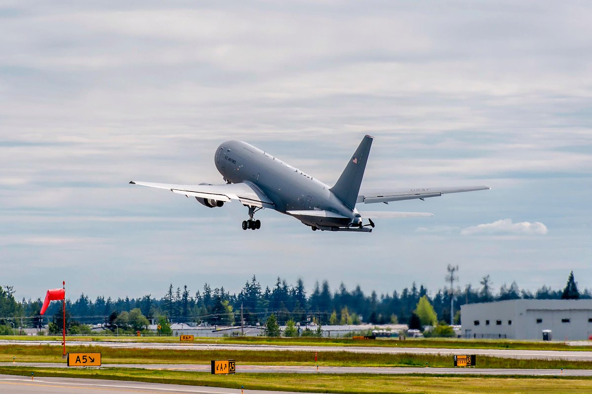 #Boeing 767-2C aircraft converted, returns to test program as KC-46 tanker....