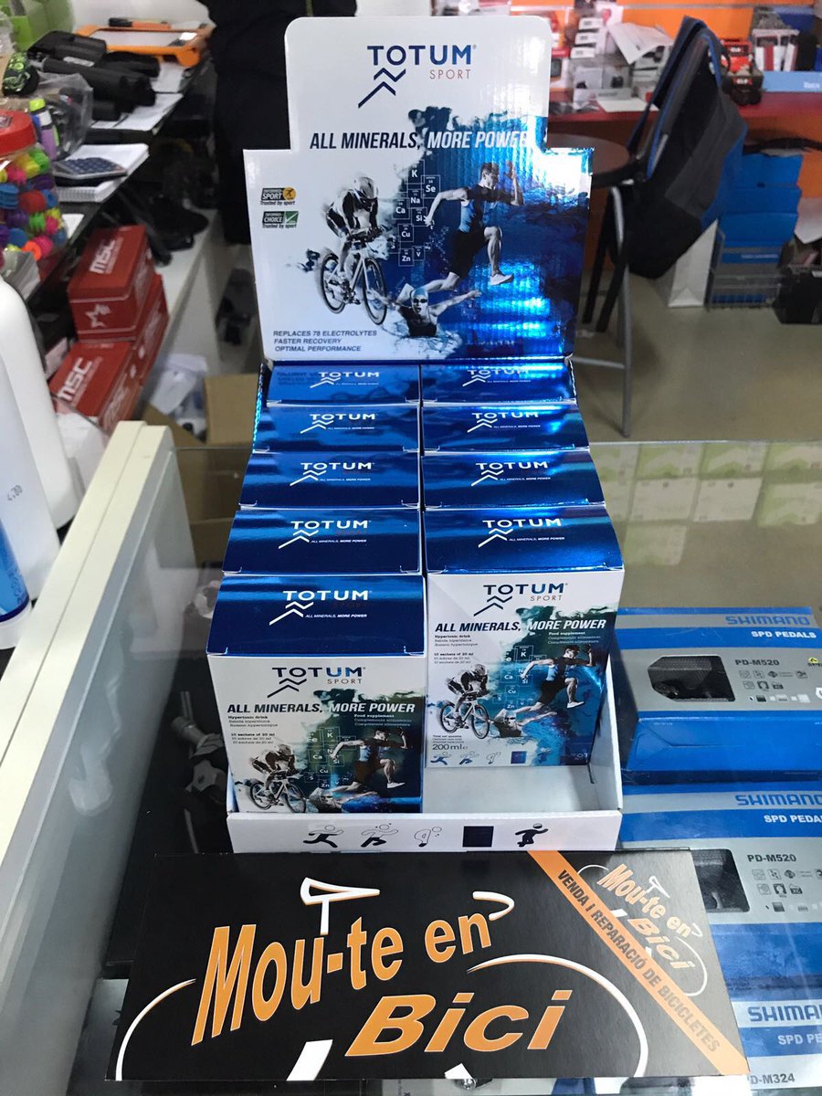 Visita <a href="/Mouteenbici/">MOU-TE EN BICI</a>, especialistas en venta y reparación de bicicletas y ahora también distribuidores de @TotumSport. 😀 #allminerals