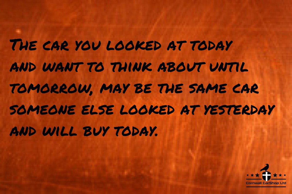 CornwallCarShop's tweet image. So true!! 🚘 #actonit #cornwallbusiness #businessquote #quote #cornwallcarshopltd