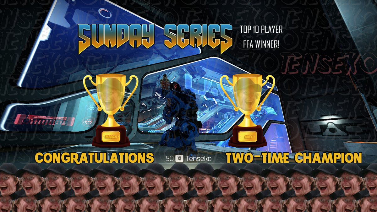 Sunday_Series's tweet photo. Congrats to the now Two-Time @DOOM Sunday Series Top 10 Player FFA winner @Tenseko_! Follow him here: https://t.co/373GdYFyob #lovelikehell https://t.co/rnfAmMPioP