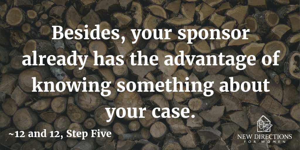 NDFW's tweet image. Besides, your sponsor already has the advantage of knowing something about your case. #12and12 #StepFive