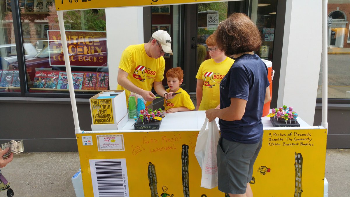 LemonadeDayMoCo's tweet photo. More photos of our enterprising young @LemonadeDayMoCo kids. Despite rain early in the day, these kids operated their businesses. #ldmoco https://t.co/DFFnrUGWGI