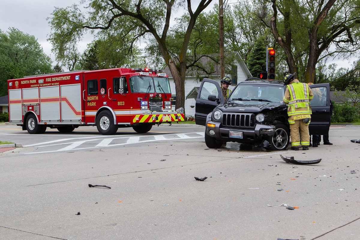 On May 19, North Park Fire was dispatched to a two vehicle incident at North Alpine and Roosevelt Roads in Machesney Park.