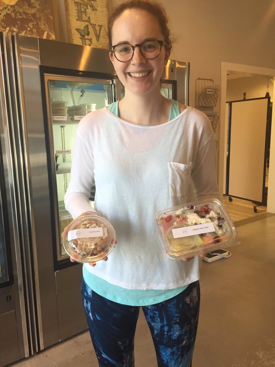 innovationfit's tweet photo. Nora is deciding between the Chic Pea Salad &amp; the Walnut Cranberry Salad! #eatclean #salad #chicpea #walnuts  #weightloss #choice https://t.co/pGWLptaa9Q