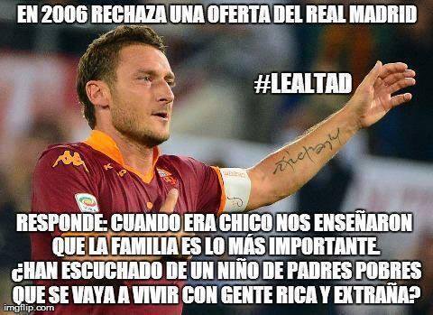 MotivacionesF's tweet photo. Te extrañaremos Totti. https://t.co/UlND9zEIaz