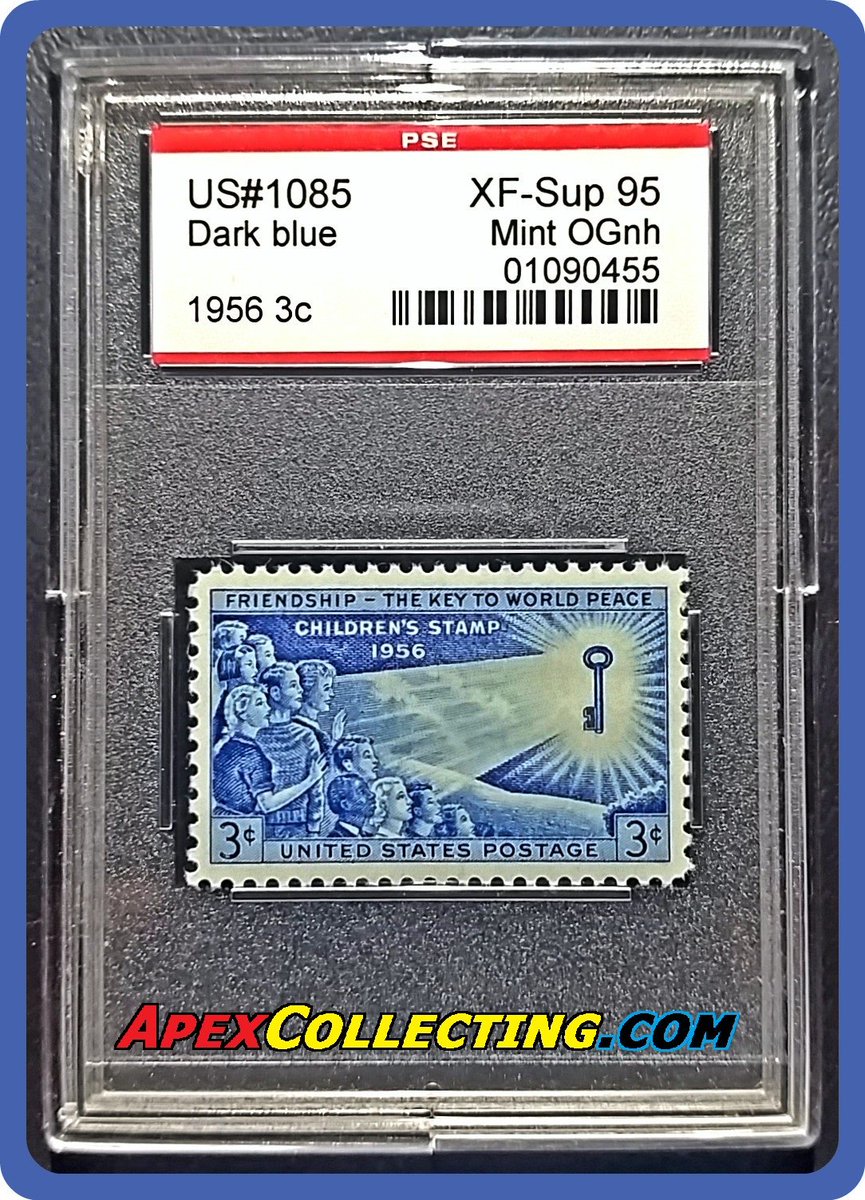 Apex_Collecting's tweet photo. #stamp #usstamp #philately #unused #mint #pse #extrafine #superb #1950s #graded #slabbed #stamps #stampcollector #stampcollection #postage https://t.co/d9iaReiM2t